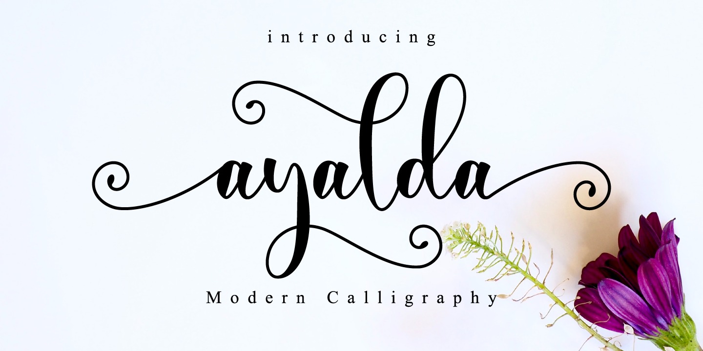 Пример шрифта Ayalda